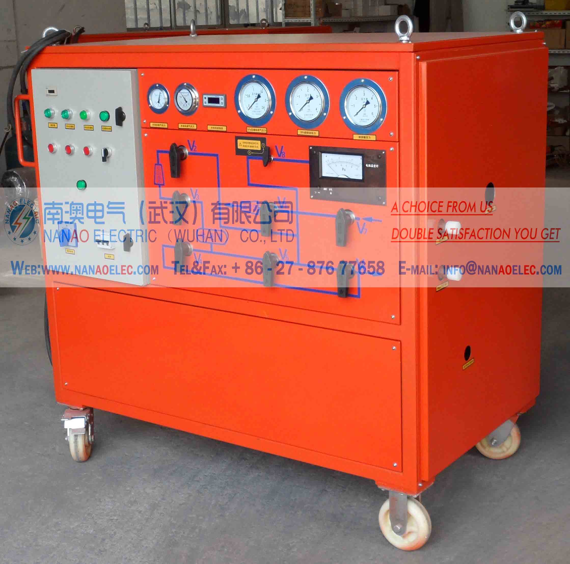 NALH mobile SF6 gas recovery inflatable test device